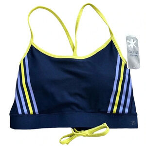 Splendid Studio Navy Lace Up Back Sports Bra Small